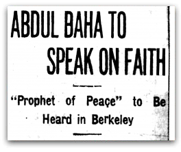 abdul baha speak faith